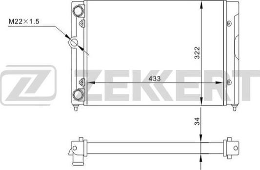 Zekkert MK-1510 - Radiators, Motora dzesēšanas sistēma autodraugiem.lv