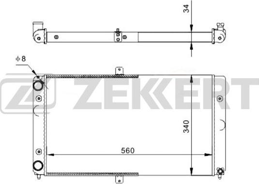 Zekkert MK-1518 - Radiators, Motora dzesēšanas sistēma autodraugiem.lv