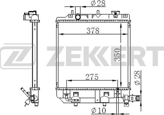 Zekkert MK-1586 - Radiators, Motora dzesēšanas sistēma autodraugiem.lv