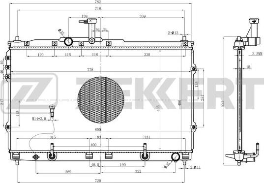 Zekkert MK-1580 - Radiators, Motora dzesēšanas sistēma autodraugiem.lv