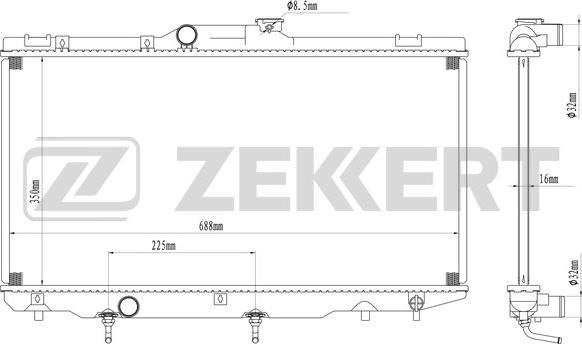 Zekkert MK-1583 - Radiators, Motora dzesēšanas sistēma autodraugiem.lv