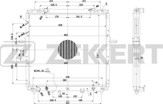 Zekkert MK-1536 - Radiators, Motora dzesēšanas sistēma autodraugiem.lv