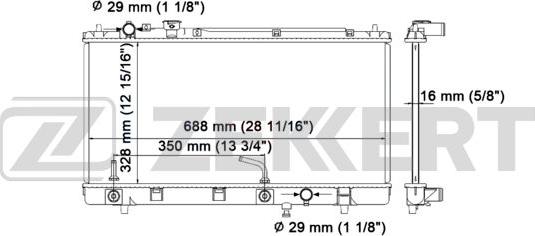 Zekkert MK-1530 - Radiators, Motora dzesēšanas sistēma autodraugiem.lv