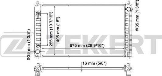 Zekkert MK-1533 - Radiators, Motora dzesēšanas sistēma autodraugiem.lv