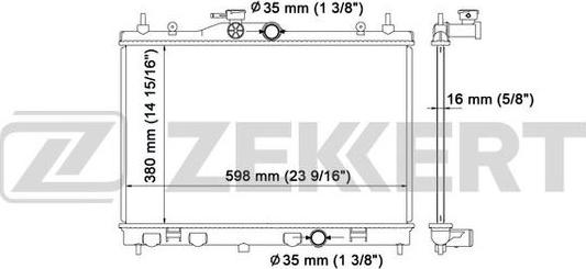 Zekkert MK-1532 - Radiators, Motora dzesēšanas sistēma autodraugiem.lv