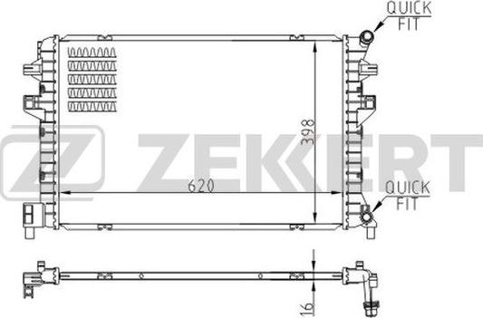 Zekkert MK-1522 - Radiators, Motora dzesēšanas sistēma autodraugiem.lv