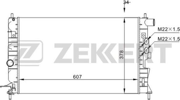Zekkert MK-1527 - Radiators, Motora dzesēšanas sistēma autodraugiem.lv