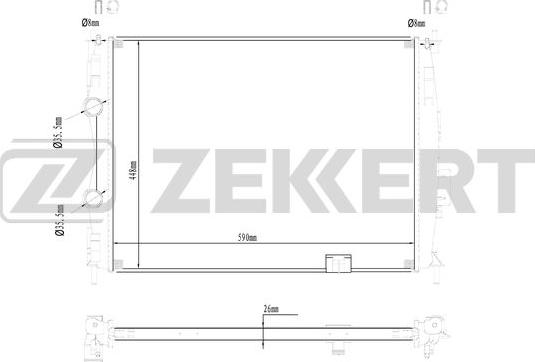 Zekkert MK-1572 - Radiators, Motora dzesēšanas sistēma autodraugiem.lv