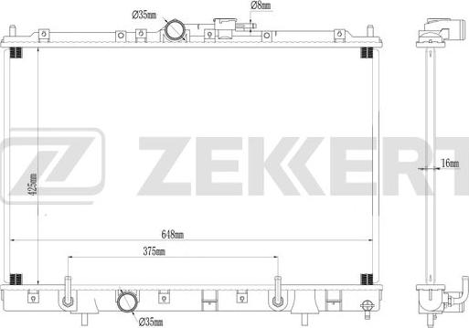 Zekkert MK-1619 - Radiators, Motora dzesēšanas sistēma autodraugiem.lv