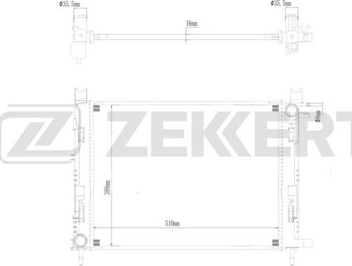 Zekkert MK-1622 - Radiators, Motora dzesēšanas sistēma autodraugiem.lv