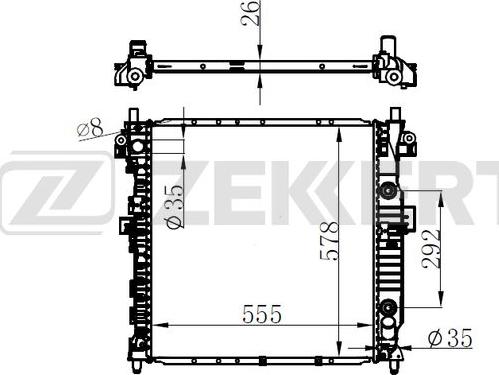 Zekkert MK-1090 - Radiators, Motora dzesēšanas sistēma autodraugiem.lv