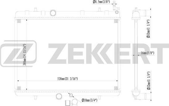 Zekkert MK-1091 - Radiators, Motora dzesēšanas sistēma autodraugiem.lv