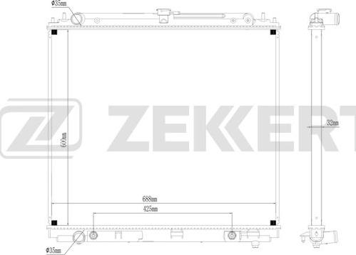 Zekkert MK-1098 - Radiators, Motora dzesēšanas sistēma autodraugiem.lv