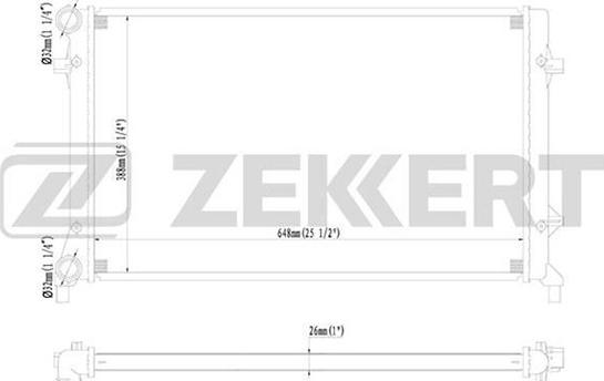 Zekkert MK-1093 - Radiators, Motora dzesēšanas sistēma autodraugiem.lv