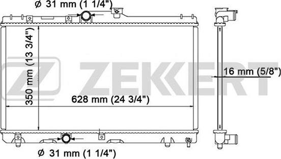 Zekkert MK-1044 - Radiators, Motora dzesēšanas sistēma autodraugiem.lv