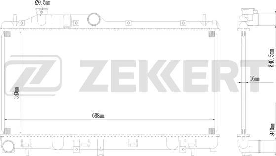 Zekkert MK-1041 - Radiators, Motora dzesēšanas sistēma autodraugiem.lv