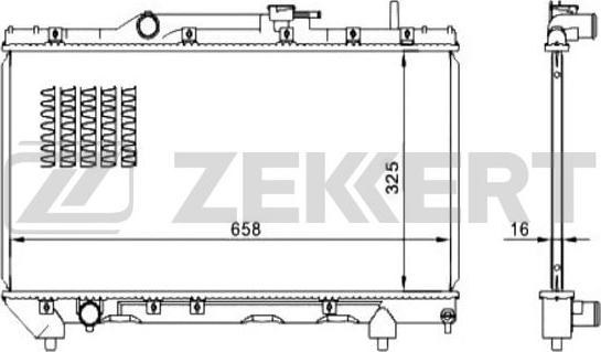 Zekkert MK-1043 - Radiators, Motora dzesēšanas sistēma autodraugiem.lv