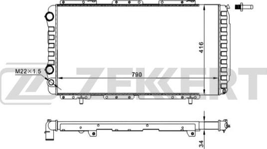 Zekkert MK-1047 - Radiators, Motora dzesēšanas sistēma autodraugiem.lv