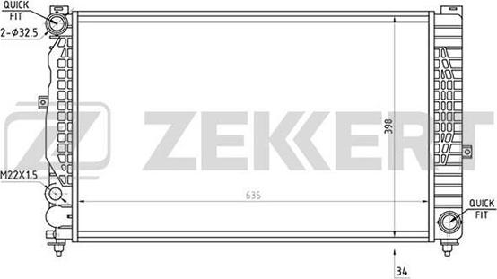 Zekkert MK-1066 - Radiators, Motora dzesēšanas sistēma autodraugiem.lv