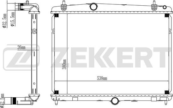 Zekkert MK-1060 - Radiators, Motora dzesēšanas sistēma autodraugiem.lv