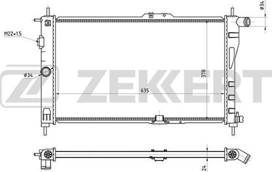 Zekkert MK-1061 - Radiators, Motora dzesēšanas sistēma autodraugiem.lv