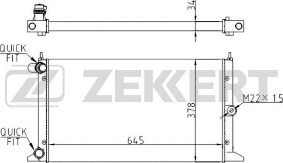 Zekkert MK-1068 - Radiators, Motora dzesēšanas sistēma autodraugiem.lv