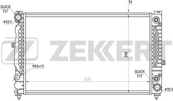 Zekkert MK-1067 - Radiators, Motora dzesēšanas sistēma autodraugiem.lv