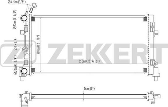 Zekkert MK-1009 - Radiators, Motora dzesēšanas sistēma autodraugiem.lv