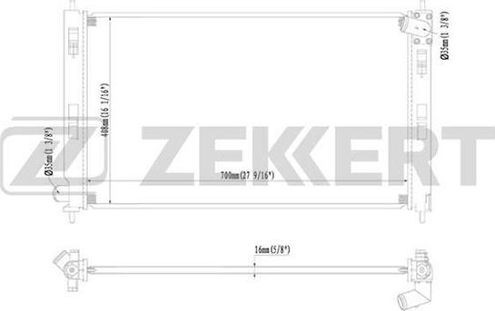 Zekkert MK-1004 - Radiators, Motora dzesēšanas sistēma autodraugiem.lv