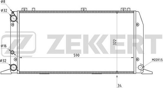 Zekkert MK-1019 - Radiators, Motora dzesēšanas sistēma autodraugiem.lv