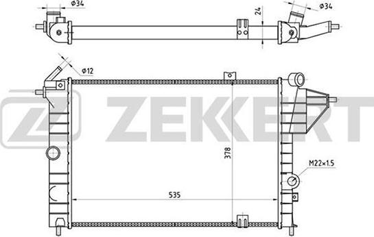 Zekkert MK-1015 - Radiators, Motora dzesēšanas sistēma autodraugiem.lv