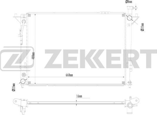 Zekkert MK-1010 - Radiators, Motora dzesēšanas sistēma autodraugiem.lv