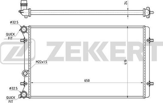 Zekkert MK-1089 - Radiators, Motora dzesēšanas sistēma autodraugiem.lv