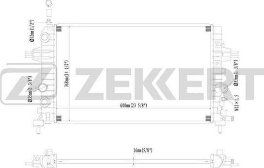 Zekkert MK-1084 - Radiators, Motora dzesēšanas sistēma autodraugiem.lv