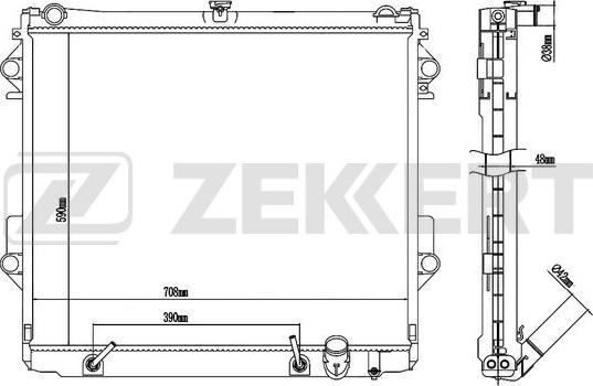 Zekkert MK-1088 - Radiators, Motora dzesēšanas sistēma autodraugiem.lv