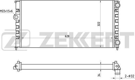 Zekkert MK-1036 - Radiators, Motora dzesēšanas sistēma autodraugiem.lv