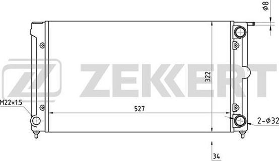 Zekkert MK-1030 - Radiators, Motora dzesēšanas sistēma autodraugiem.lv
