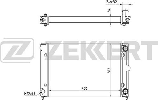 Zekkert MK-1032 - Radiators, Motora dzesēšanas sistēma autodraugiem.lv