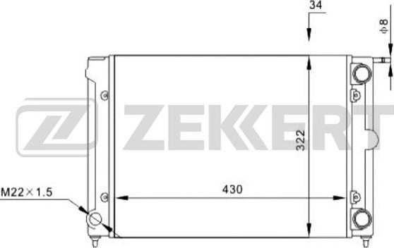 Zekkert MK-1029 - Radiators, Motora dzesēšanas sistēma autodraugiem.lv