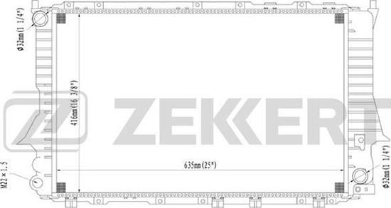 Zekkert MK-1025 - Radiators, Motora dzesēšanas sistēma autodraugiem.lv