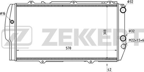 Zekkert MK-1021 - Radiators, Motora dzesēšanas sistēma autodraugiem.lv