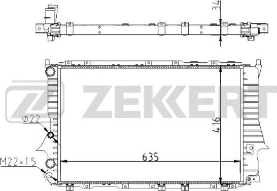 Zekkert MK-1023 - Radiators, Motora dzesēšanas sistēma autodraugiem.lv