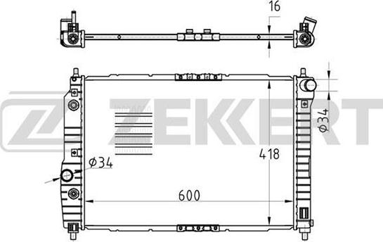 Zekkert MK-1027 - Radiators, Motora dzesēšanas sistēma autodraugiem.lv