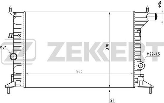 Zekkert MK-1076 - Radiators, Motora dzesēšanas sistēma autodraugiem.lv