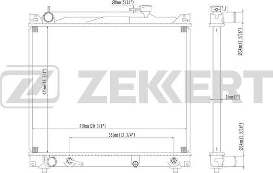 Zekkert MK-1070 - Radiators, Motora dzesēšanas sistēma autodraugiem.lv