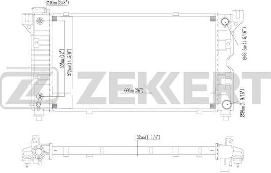 Zekkert MK-1078 - Radiators, Motora dzesēšanas sistēma autodraugiem.lv