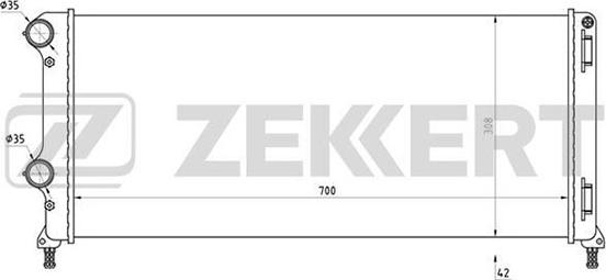 Zekkert MK-1190 - Radiators, Motora dzesēšanas sistēma autodraugiem.lv