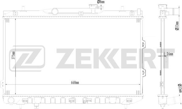 Zekkert MK-1144 - Radiators, Motora dzesēšanas sistēma autodraugiem.lv