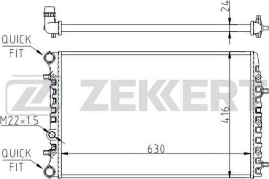 Zekkert MK-1140 - Radiators, Motora dzesēšanas sistēma autodraugiem.lv