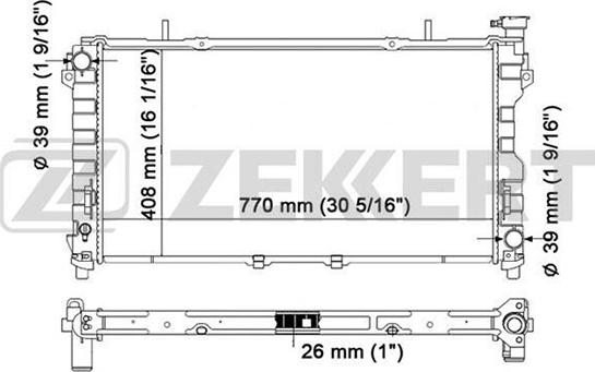 Zekkert MK-1148 - Radiators, Motora dzesēšanas sistēma autodraugiem.lv